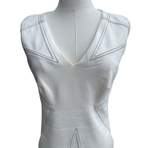 Laundry by Shelli Segal White British Flag Design Dress Size Small - Picture 2 of 7